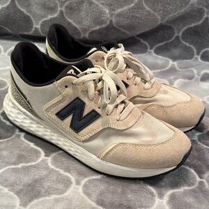 New Balance Beige and Black Athletic Shoes